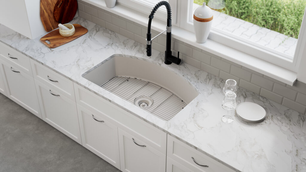 Farmhouse sink LifeStyle Flat Front Built-in 3K